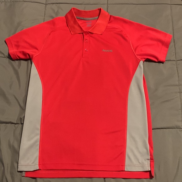 Reebok Red / Gray Polo Shirt Men’s Small - Picture 3 of 5
